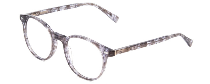 Profile View of Ernest Hemingway H4908 Unisex Round Reading Glasses in Grey Crystal Marble 49 mm