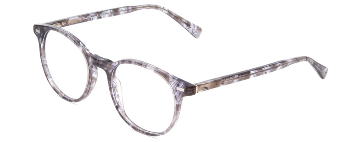 Profile View of Ernest Hemingway H4908 Designer Single Vision Prescription Rx Eyeglasses in Grey Crystal Smoke Marble Unisex Round Full Rim Acetate 49 mm