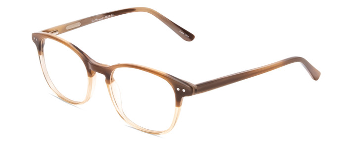 Profile View of Ernest Hemingway H4830 Designer Single Vision Prescription Rx Eyeglasses in Mink Brown Marble/Beige Crystal Fade Ladies Cateye Full Rim Acetate 51 mm