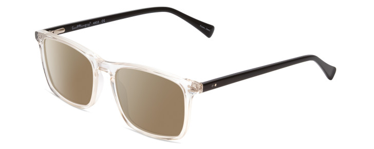 Ernest Hemingway H4833 Unisex Cateye Polarized Sunglass Clear Crystal/Black 52mm