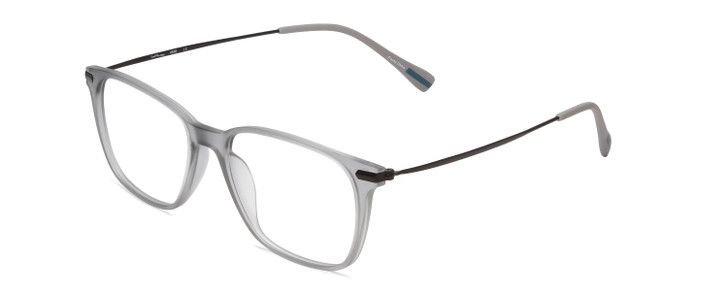 Profile View of Ernest Hemingway H4846 Designer Single Vision Prescription Rx Eyeglasses in Matte Grey Crystal Black Metal Unisex Cateye Full Rim Acetate 53 mm