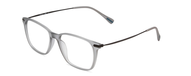 Profile View of Ernest Hemingway H4846 Designer Bi-Focal Prescription Rx Eyeglasses in Matte Grey Crystal Black Metal Unisex Cateye Full Rim Acetate 53 mm