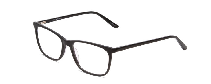 Profile View of Ernest Hemingway H4848 Designer Reading Eye Glasses with Custom Cut Powered Lenses in Matte/Gloss Black Unisex Cateye Full Rim Acetate 54 mm