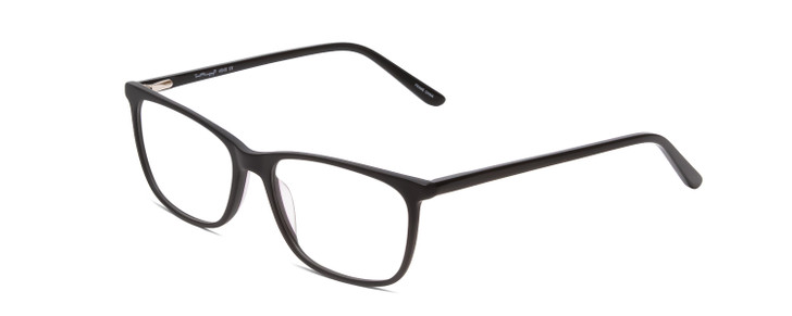 Profile View of Ernest Hemingway H4848 Designer Single Vision Prescription Rx Eyeglasses in Matte/Gloss Black Unisex Cateye Full Rim Acetate 54 mm