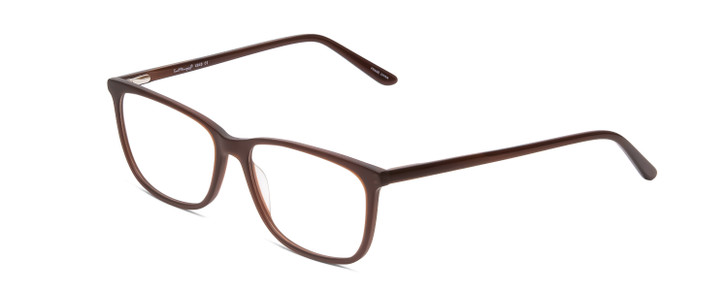 Profile View of Ernest Hemingway H4848 Designer Progressive Lens Prescription Rx Eyeglasses in Matte/Gloss Auburn Brown Unisex Cateye Full Rim Acetate 54 mm