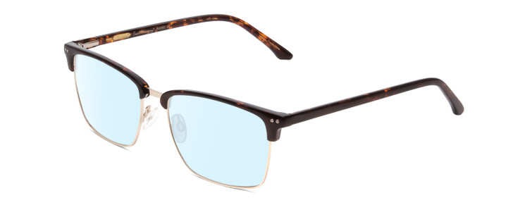 Profile View of Ernest Hemingway H4850 Designer Blue Light Blocking Eyeglasses in Brown Auburn Tortoise Havana Gold Unisex Cateye Full Rim Acetate 58 mm