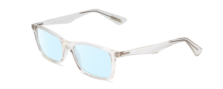 Profile View of Ernest Hemingway H4857 Designer Blue Light Blocking Eyeglasses in Shiny Clear Crystal Unisex Cateye Full Rim Acetate 53 mm