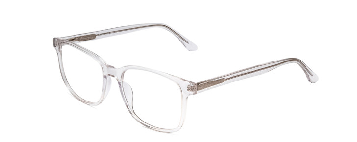 Profile View of Ernest Hemingway H4860 Designer Progressive Lens Prescription Rx Eyeglasses in Clear Crystal Silver Glitter Unisex Cateye Full Rim Acetate 52 mm