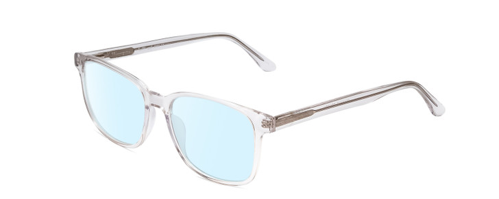 Profile View of Ernest Hemingway H4860 Designer Blue Light Blocking Eyeglasses in Clear Crystal Silver Glitter Unisex Cateye Full Rim Acetate 52 mm