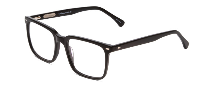 Profile View of Ernest Hemingway H4866 Designer Single Vision Prescription Rx Eyeglasses in Gloss Black/Silver Accents Unisex Cateye Full Rim Acetate 51 mm
