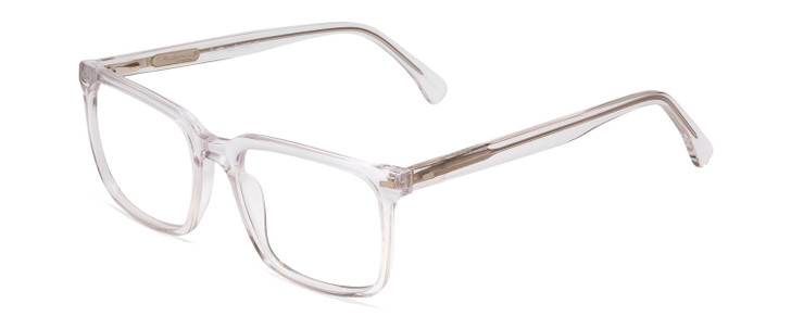Profile View of Ernest Hemingway H4866 Designer Reading Eye Glasses with Custom Cut Powered Lenses in Clear Crystal/Silver Glitter Accent Unisex Cateye Full Rim Acetate 51 mm