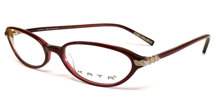 Kata Designer Eyeglasses 183 Blade in Berry :: Custom Left & Right Lens