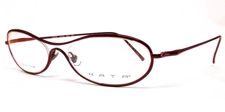 Kata Designer Eyeglasses 234 Mondo in Prune Red :: Custom Left & Right Lens