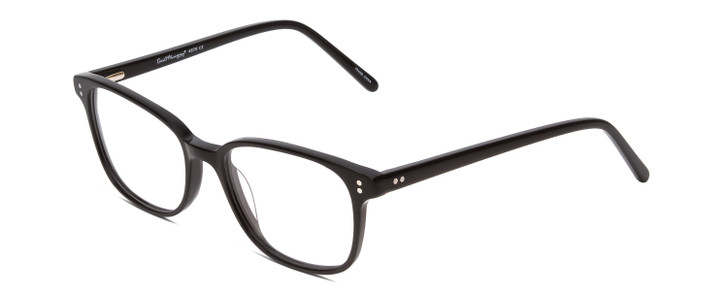 Profile View of Ernest Hemingway H4876 Designer Single Vision Prescription Rx Eyeglasses in Gloss Black/Silver Accents Unisex Cateye Full Rim Acetate 53 mm