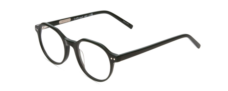 Profile View of Ernest Hemingway H4907 Designer Single Vision Prescription Rx Eyeglasses in Jade Green Ladies Round Full Rim Acetate 48 mm