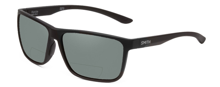 Smith Optics Riptide Unisex Rectangle Polarized BIFOCAL Sunglasses in Black 57mm