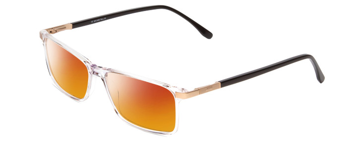 Big and Tall 23 Unisex Rectangle Polarized Sunglasses Crystal Clear 60 mm 4 OPT.