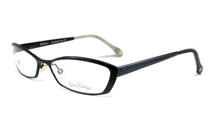 Lilly Pulitzer Designer Eyeglasses Jillie in Satin Black :: Custom Left & Right Lens