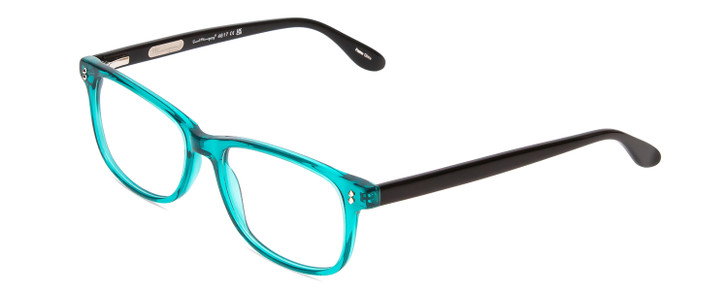 Profile View of Ernest Hemingway H4617 Unisex Cateye Reading Glasses Shiny Teal Blue Black 56 mm