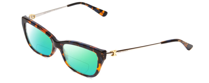 Tory Burch TY2099 Cateye Polarized BI-FOCAL Sunglasses Brown Blue Tortoise 51 mm
