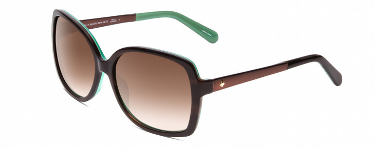 Kate Spade DARILYNN Women Sunglasses Brown Marble Jade Green/Brown Gradient 58mm