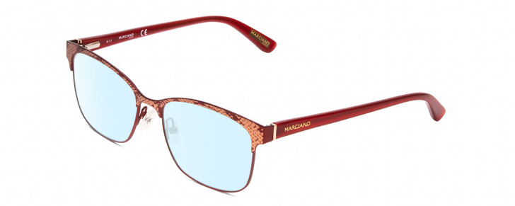 Guess by Marciano GM0318 Lady Blue Light Filter Glasses Snake Skin Wine Red 52mm