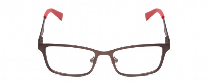 Guess GU9143 Unisex Rectangle Designer Reading Glasses Bronze Brown Red Tip 48mm