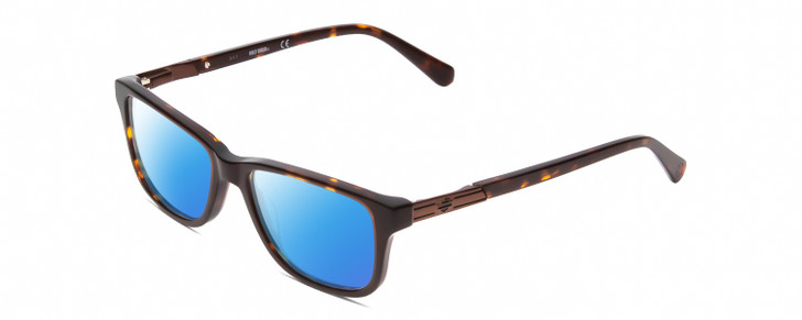 Harley Davidson HD0131T Unisex Polarized Sunglasses in Tortoise Brown Gold 48 mm