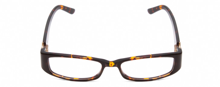 Front View of Harley Davidson HD0344 Lady Reading Glasses Tortoise Havana Gold Brown Gems 51mm