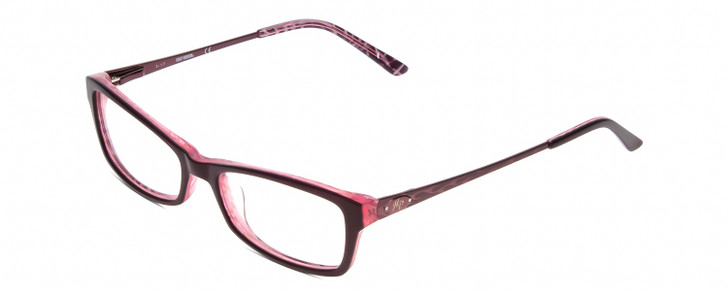 Profile View of Harley Davidson HD0509 Ladies Cateye Reading Glasses in Purple Marble Pink 52 mm