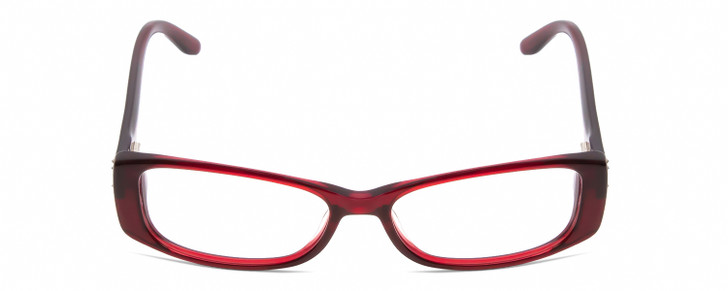 Front View of Harley Davidson HD0515 Ladies Oval Designer Glasses in Maroon Red Crystals 52 mm