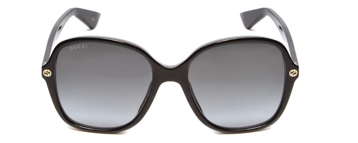 Gucci Women\'s Oversized Gray Gradient Sunglasses Gucci Grey Gradient Oval Sunglasses GG0226S 001 56 - Walmart.com main image 4