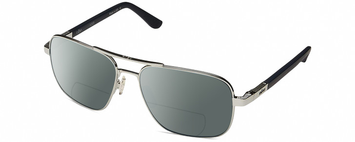 REVO Freeman Unisex Pilot Polarized BI-FOCAL Sunglasses in Chrome Silver 58 mm