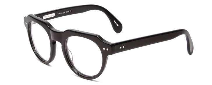 Profile View of Ernest Hemingway H4816 Unisex Round Square Geometric Reading Glasses Black 48 mm