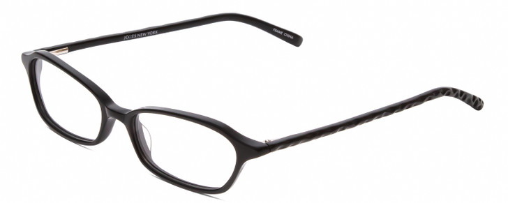 Profile View of Jones New York J220 Women's Cateye Full Rim Designer Reading Glasses Black 49 mm