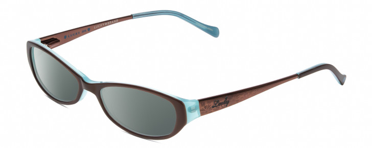 Lucky Brand Beach Trip Cateye Polarized Sunglasses in Brown Crystal Floral 49 mm