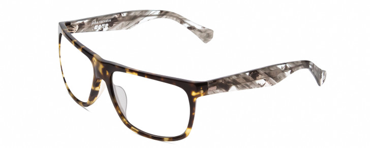 John Varvatos V543 Designer Reading Glasses Olive Green Crystal Tortoise Rectangular 61mm