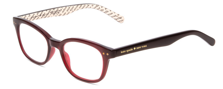 Kate Spade REBECCA 2 Womens Cateye Reading Glasses Burgundy Crystal & White 49mm