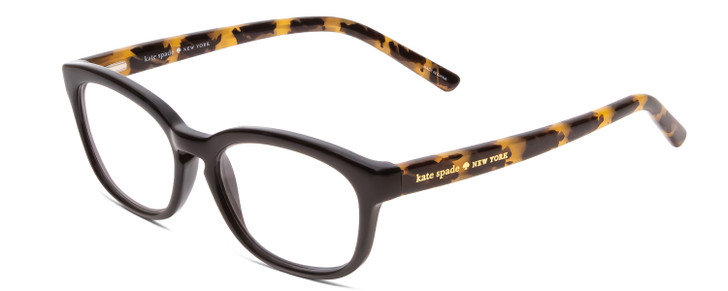 Kate Spade TABBY/O Lady Cateye Reading Glasses Black/Amber Crystal Tortoise 50mm