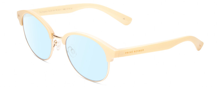 Prive Revaux Angelou Cateye Blue Light Blocking Glasses in Ivory White Gold 50mm
