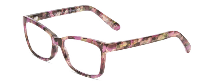 Profile View of Prive Revaux Julie Cateye Reading Glasses Blush/Amethyst Pink Purple Marble 50mm