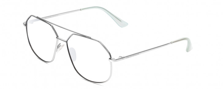 Prive Revaux Cooper Unisex Pilot Glasses Silver Crystal Blue 56 mm Rx-BI-FOCAL