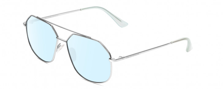 Prive Revaux Cooper Unisex Pilot Blue Light Glasses Silver & Blue Crystal 56mm