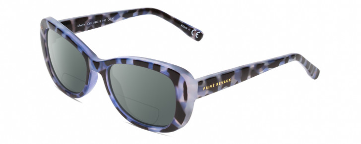 Prive Revaux Lifestyle Lady Polarized BIFOCAL Sunglasses Blue Black Tortoise 55mm