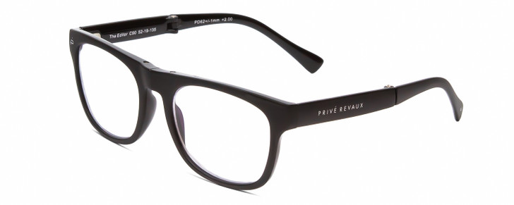 Prive Revaux Editor Unisex FOLDING Prescription Glasses in Black 52mm Rx-BIFOCAL