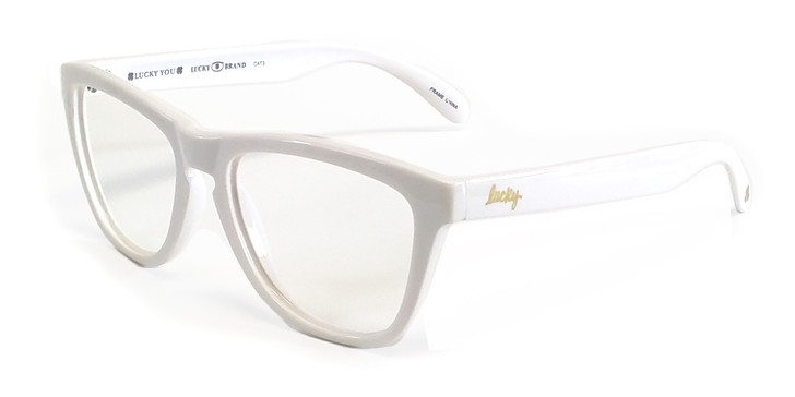 Lucky Brand Eyeglasses La Jolla in White :: Custom Left & Right Lens