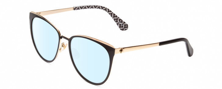 KATE SPADE JABREAS Womens Cat Eye Designer Blue Light Glasses in Black Gold 57mm