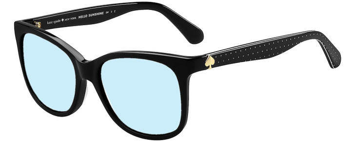 KATE SPADE DANALYNS Womens Cat Eye Blue Light Glasses Black Gold White Dots 54mm