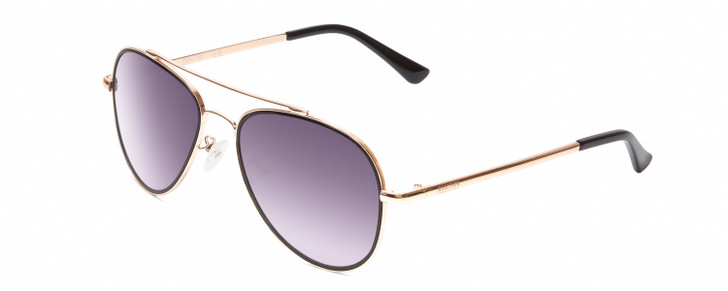Profile View of Kenneth Cole Reaction KC2837 Aviator Sunglass Rose Gold Black/Grey Gradient 55mm