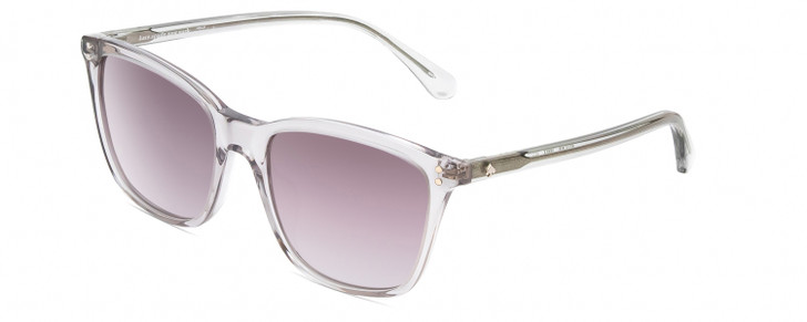 Profile View of Kate Spade PAVIA Womens Square Sunglasses Clear Green Crystal/Grey Gradient 55mm